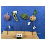 Set of 4 Metal Vegetable Garden Stakes