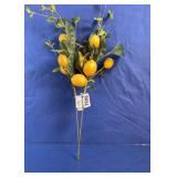 2 Artificial Lemon Decorative Floral Branch