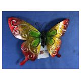 Vibrant Multicolored Metal Butterfly Wall Decor