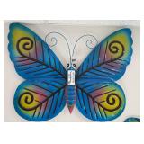 Large Colorful Metal Butterfly Wall Art