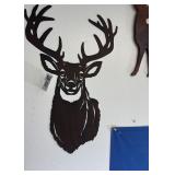 Rustic Metal Deer Head Wall Art