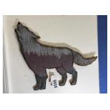 Rustic Howling Wolf Wooden Wall Art