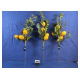 Set of 3 Artificial Lemon Branches