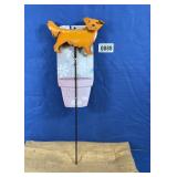 Metal Dog Garden Plant Pick