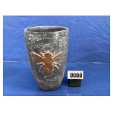 Bee Embossed Grey Botanical Garden Planter
