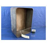 Rustic Corrugated Metal and Wood Wall Shelf