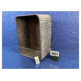 Corrugated Metal and Wood Wall Pocket Organizer