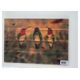 Bartholet Hummingbird Wood Plank Art
