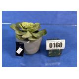 Artificial Succulent in Gray Pot