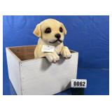 Yellow Labrador Puppy Figurine