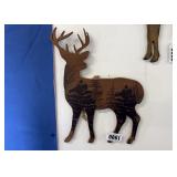 Decorative Wooden Deer Silhouette Wall Art