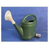 Green Plastic Garden Watering Can with Rose