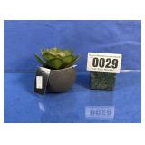 Artificial Succulent in Dark Gray Pot