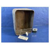 Rustic Corrugated Metal and Wood Wall Shelf