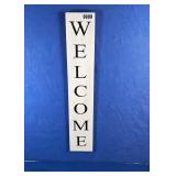 Vertical Wooden WELCOME Sign