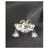 Swarovski Frog with Green Eyes