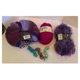 New Misc Yarn - 3 Skeins, 3 Samples Craft