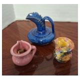 Miniature Pottery Pitchers Qty 3