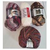 4 New Scarf Yarn Skeins Craft