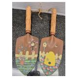 Hand Painted Spades Decor Set 2