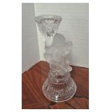 Glass Cherub Candle Holder