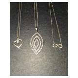 Beautiful sterling silver necklaces