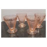 Pink Cherry Blossom Juice Glasses Set 4