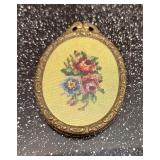 Petit Point Pendant with Mirror