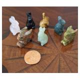 Miniature Stone Rabbits, Set of 7