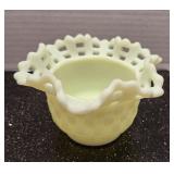 Custard Glass Uranium Basket