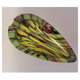 Murano Avocado Ashtray/Trinket Dish