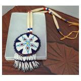 Native American Beaded Medallion Necklace