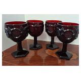 Avon Red Goblets Set 4