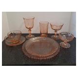 Arcoroc Pink Glass Dinnerware 4 Place Settings