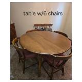 Maple Dining Table w/6 Chairs and 2 Leaves