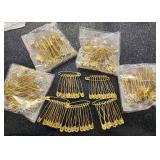 250 Gold Tone Metal 2' Safety Pins
