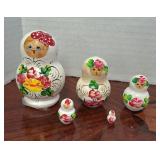 White Russian Nesting Dolls