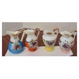 Miniature Pitchers, Set 4. Floral Decor