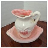 Miniature Pink & White Pitcher & Basin #2