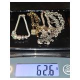Lot of sterling silver charm bracelets