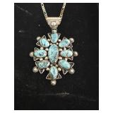 Sterling silver ithaca peak turquoise pendant