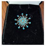 Zuni Native American Sterling Pin