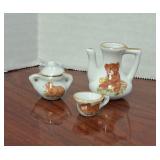 Miniature Teddy Bear Tea Set, 4 pieces