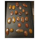 20 Pc Lot Moroccan Seam Agate Polished Cabochons