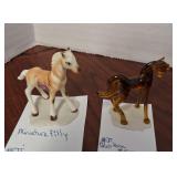Miniature Horses Bone China and Blown Glass