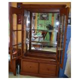 Country Style Wood Display Cabinet