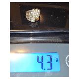 Sterling silver ring with wave pattern