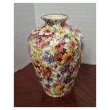 Flower Vase with Gold Trim