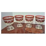 Ruby Red Goblets Set 4