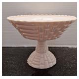 Jeanette Pink Milk Glass Large Compote